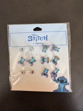 Stitch at Claire’s 6 pair Earrings Disney Neon Tuesday NWT